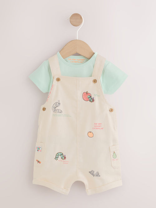 Neutral The Very Hungry Caterpillar Dungaree and Bodysuit Baby Set (0mths-2yrs)