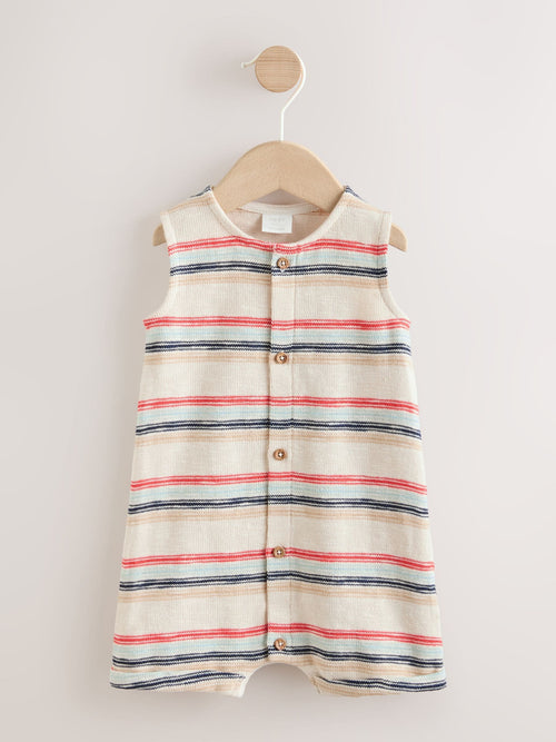 Red/Blue Stripe Jersey Baby Rompers (0mths-3yrs)