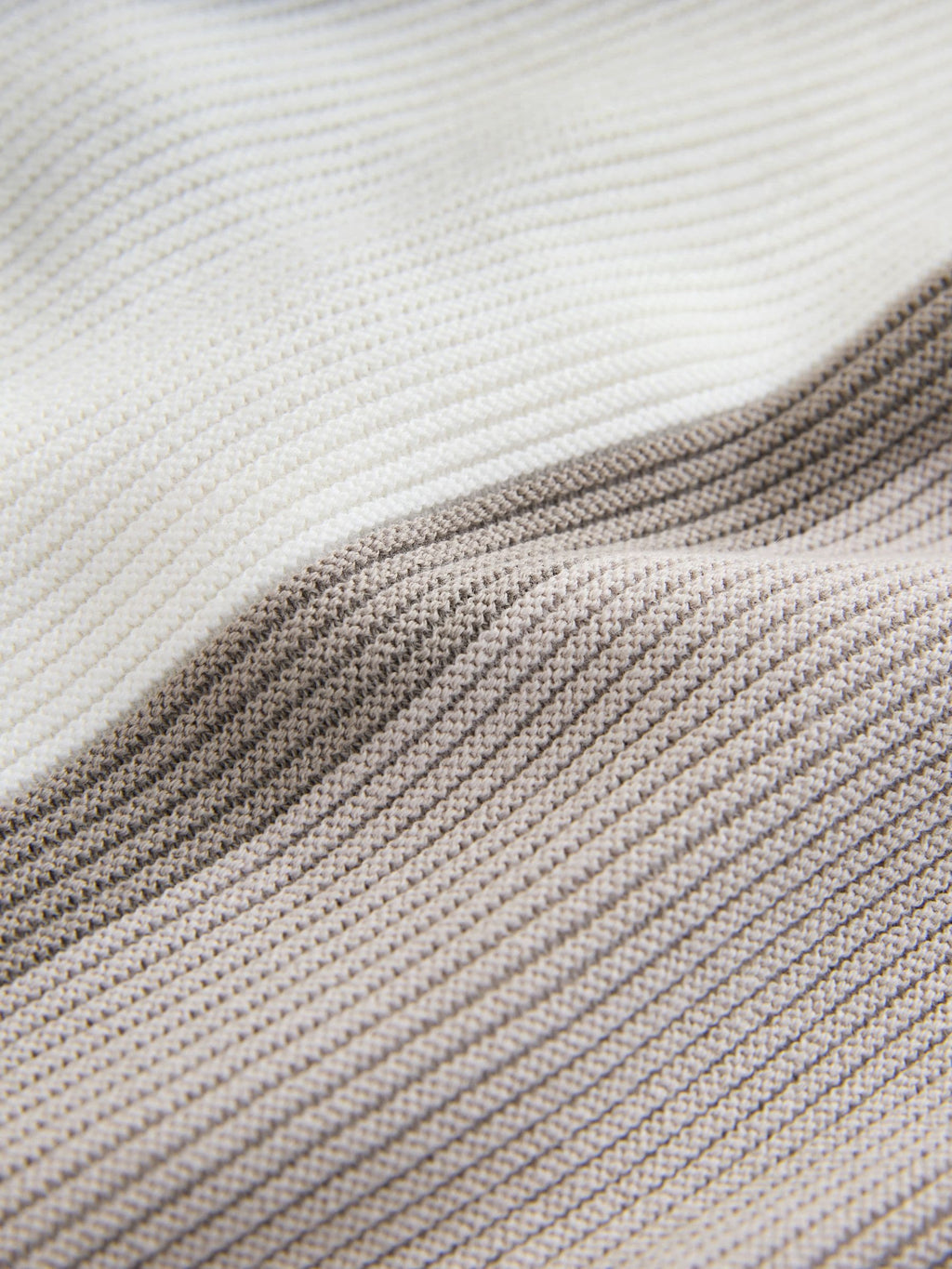Neutral Colourblock Knitted Zip Neck Polo Shirt (3mths-7yrs)