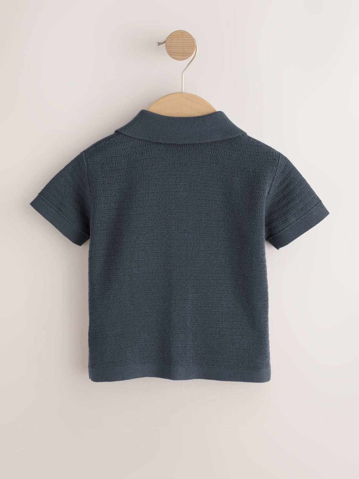 Charcoal Grey Knitted Cornelli Polo Shirt (3mths-7yrs)