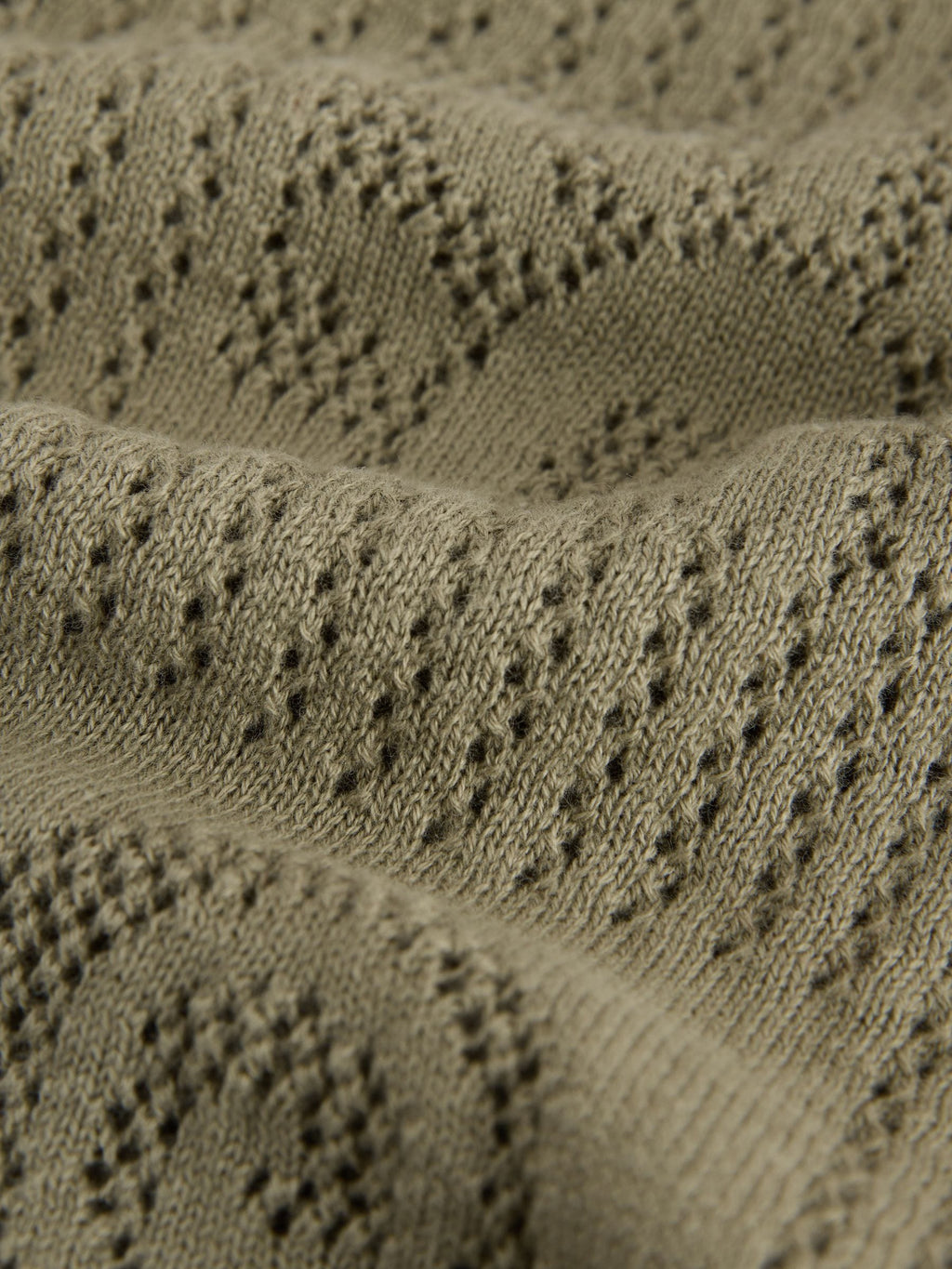 Khaki Green Textured Knitted Polo Shirt (3mths-7yrs)