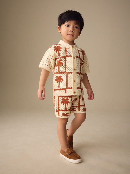 Rust Brown Crochet Palm Tree Set (12mths-7yrs)