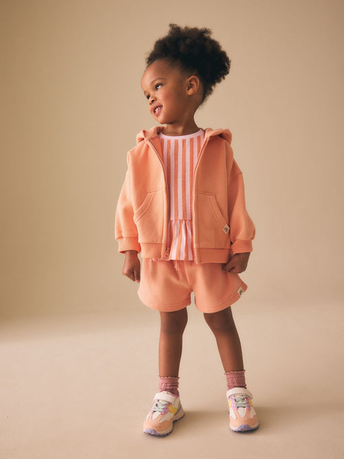 Orange Zip Through Hoodie (3mths-7yrs)
