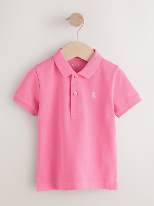 Bright Pink Short Sleeve Polo Shirt (3mths-7yrs)