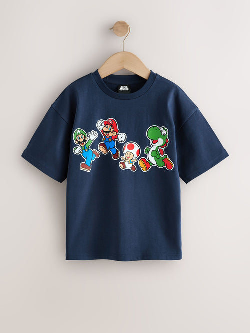 Navy Mario Gaming T-Shirt (3-16yrs)