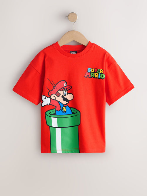 Red Placement Mario Gaming T-Shirt (3-16yrs)