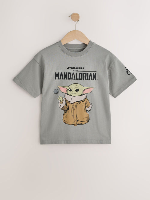 Charcoal Grey Mandalorian Short Sleeve T-Shirt (3-16yrs)