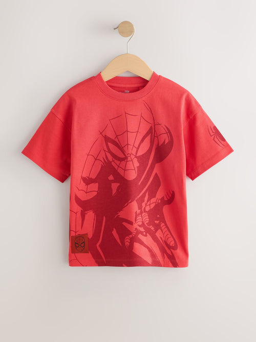 Red Tonal Spiderman Short Sleeve T-Shirt (3-16yrs)