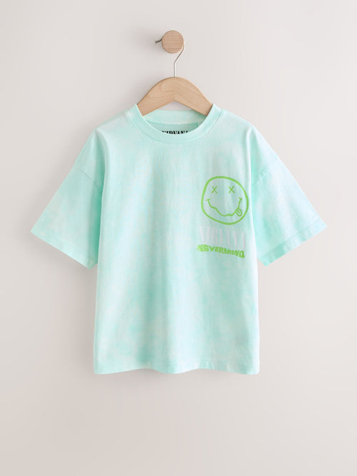 Blue Tie Dye Nirvana Band T-Shirt (3-16yrs)