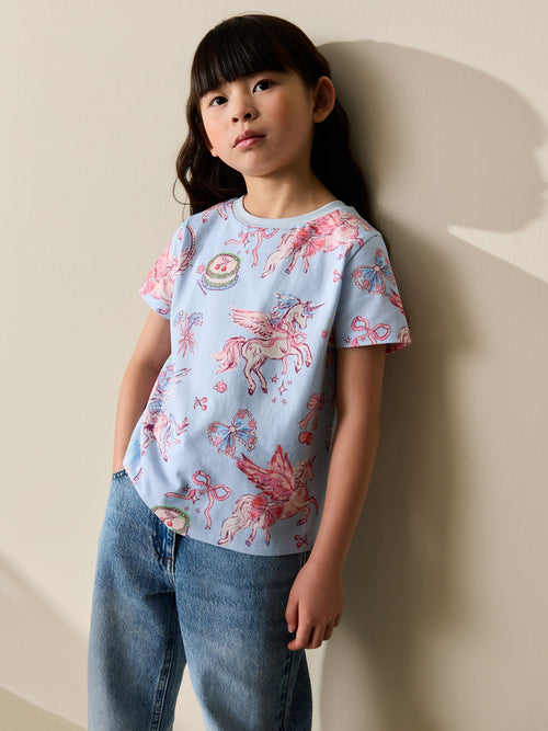 Blue Unicorn T-Shirt (3-16yrs)