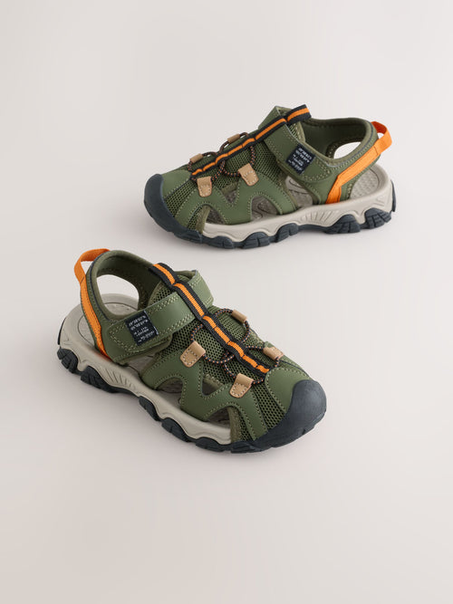 Khaki Green Bumptoe Trekker Walking Sandals