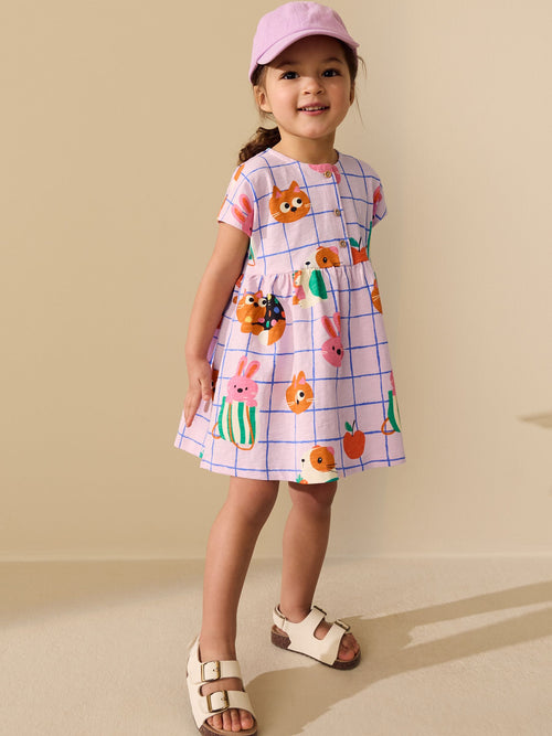 Pink Pets Jersey Dress (3mths-7yrs)