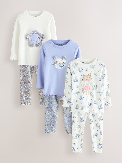 Blue Snuggle Pyjamas 3 Pack (9mths-12yrs)