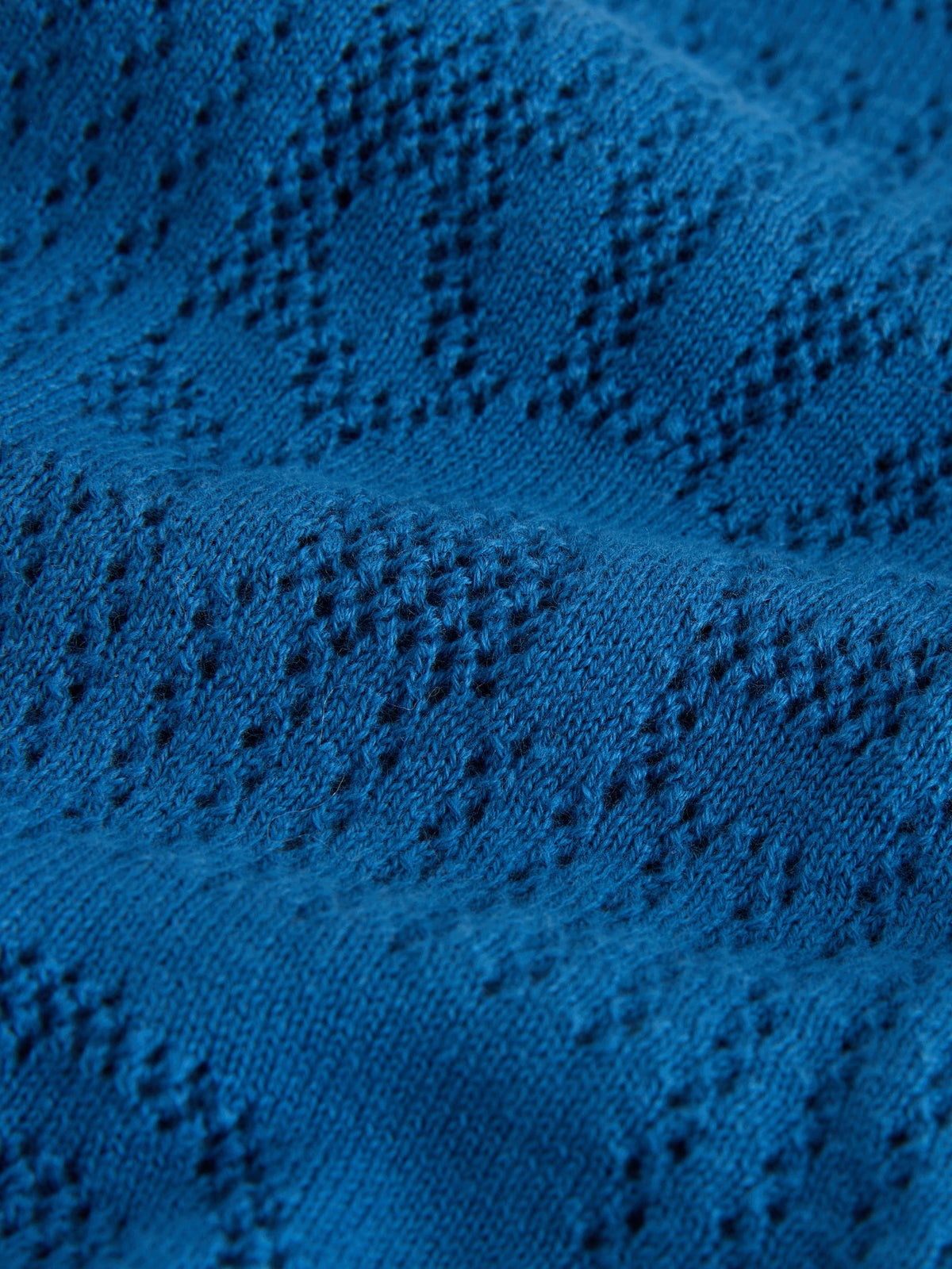 Blue Textured Knitted Polo Shirt (3mths-7yrs)