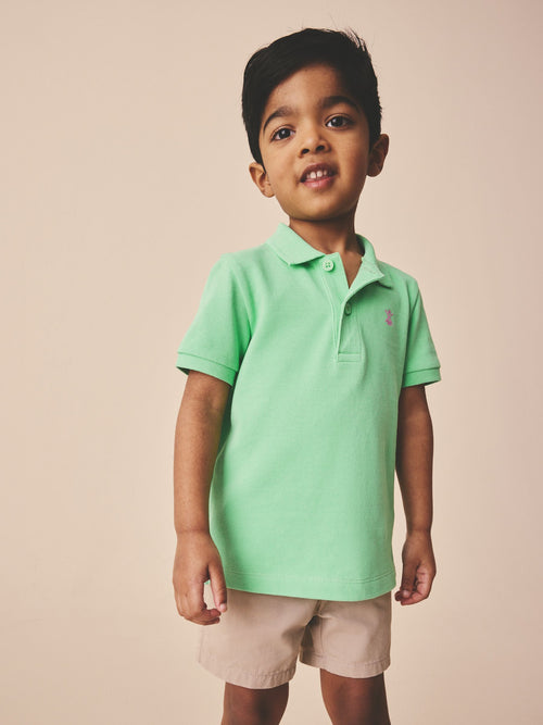 Bright Green Short Sleeve Polo Shirt (3mths-7yrs)