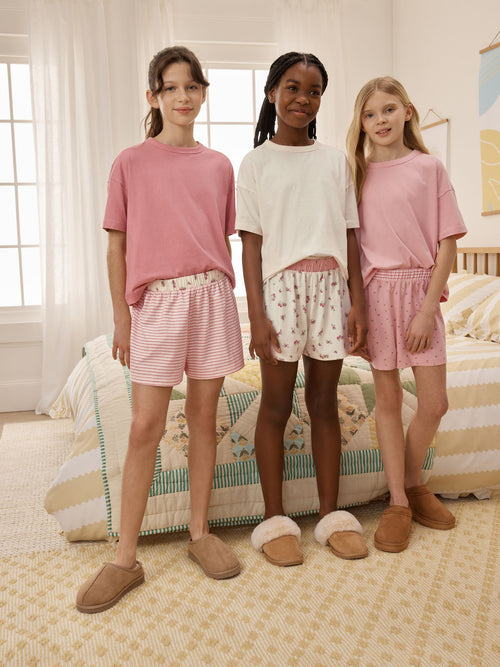 Pink Ditsy Short Pyjamas 3 Pack (3-16yrs)