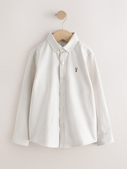 Neutral Long Sleeve Premium Oxford Shirt (3-18yrs)