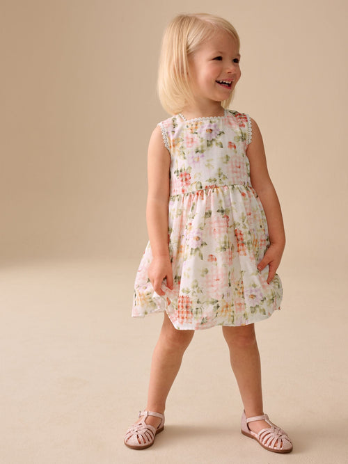 Pale Pink Floral Prom Dress (3mths-8yrs)