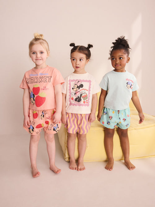 Multi Minnie Mouse Short Pyjamas 3 Pack (9mths-12yrs)