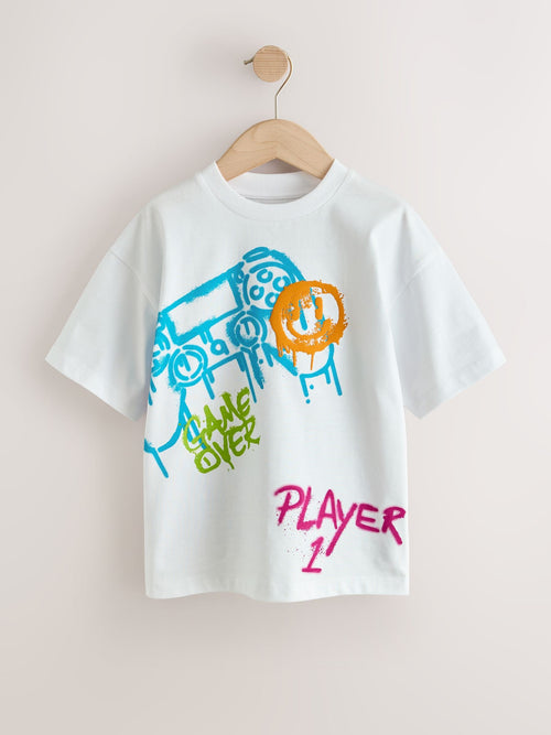 White Controller Short Sleeve Graphic T-Shirt (3-16yrs)