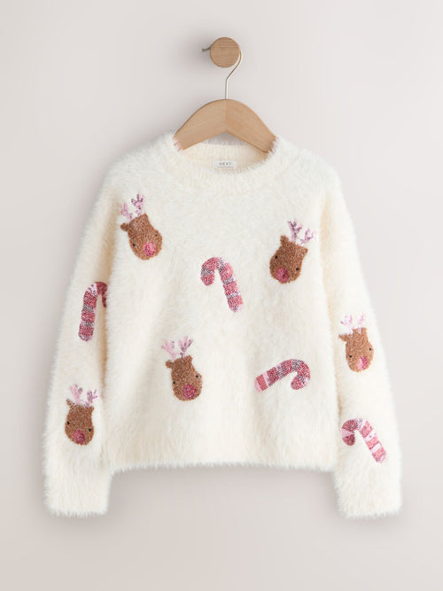 Ecru Christmas Jumper (3-16yrs)