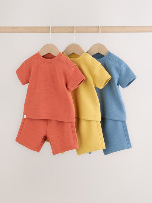 Orange/Blue/Yellow Tops and Shorts 6 Piece Baby Set (0mths-2yrs)