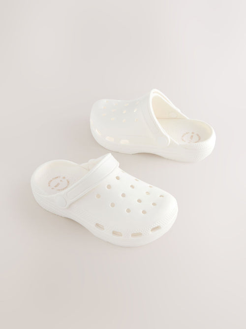White Wide Fit (G) Comfort Clogs