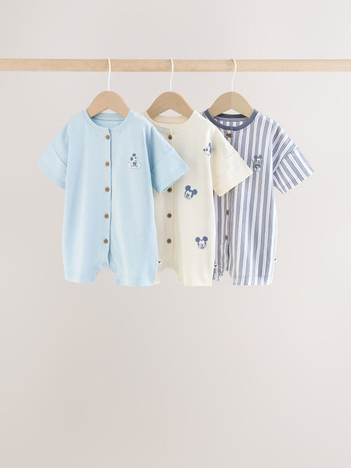 Blue Baby Mickey Mouse Jersey Rompers 3 Pack
