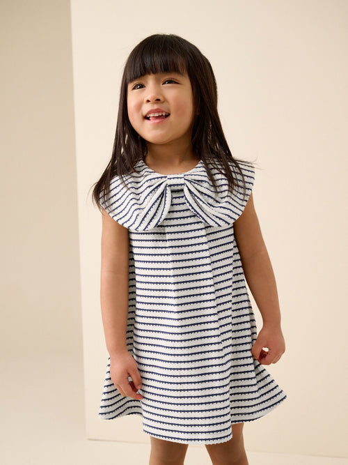 Monochrome Bow Collar Dress (3mths-7yrs)