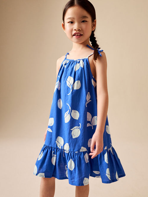 Cobalt Blue Angel Sleeve Dress (3-16yrs)