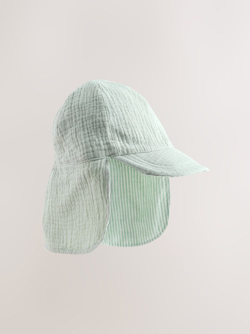 Sage Green Reversible Legionnaire Hat (3mths-10yrs)