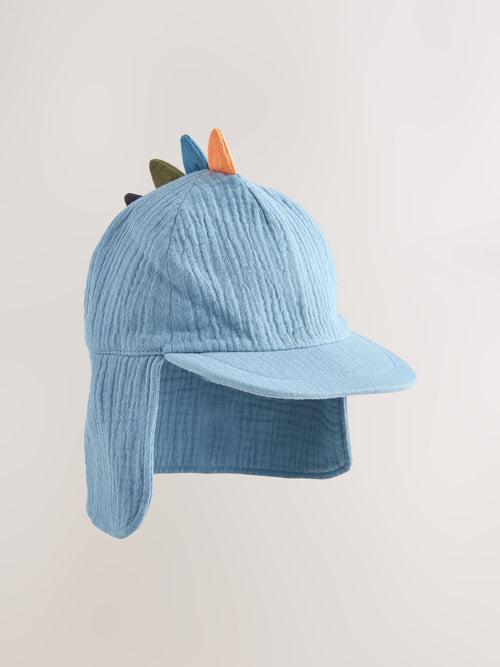 Blue Dino Spike Legionnaire Hat (3mths-6yrs)