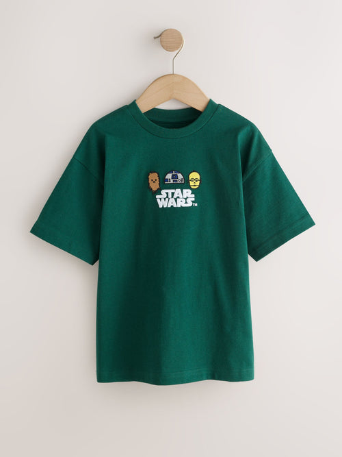 Green Back Print Star Wars T-Shirt (3-16yrs)
