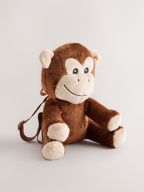 Plush Monkey Backpack