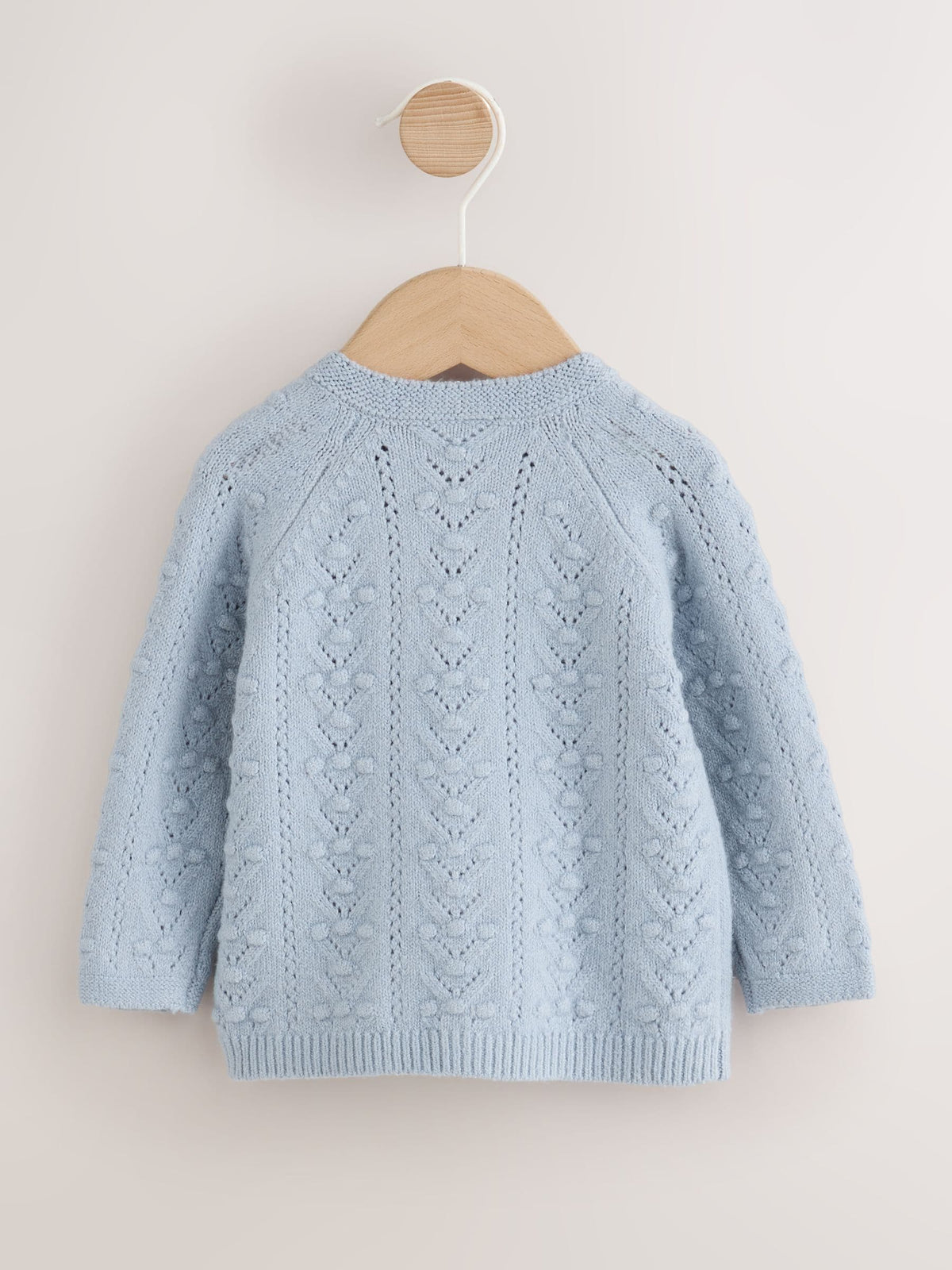 Blue Soft Touch Knitted Baby Cardigan (0mths-2yrs)