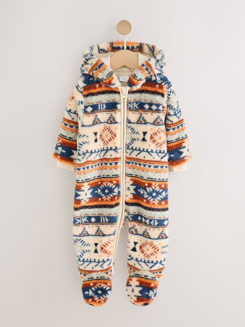 Fairisle Fleece Baby Pramsuit (0mths-2yrs)