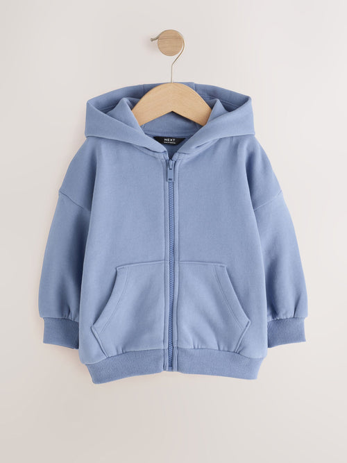 Blue Soft Touch Zip Up Hoodie (3mths-7yrs)