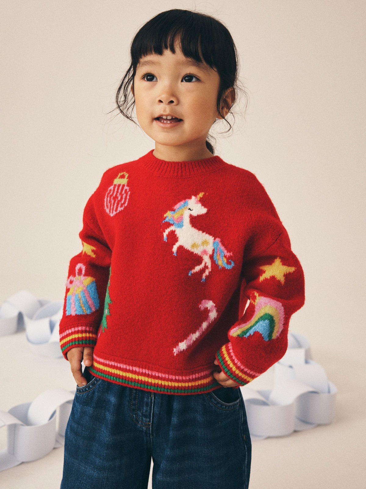 Red Jolly Christmas Jumper (3mths-7yrs)