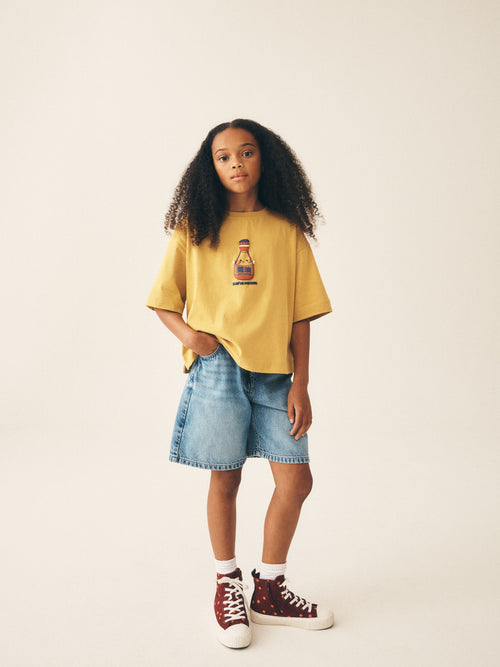 Ochre Soy Oversized Graphic Print T-Shirt (3-16yrs)