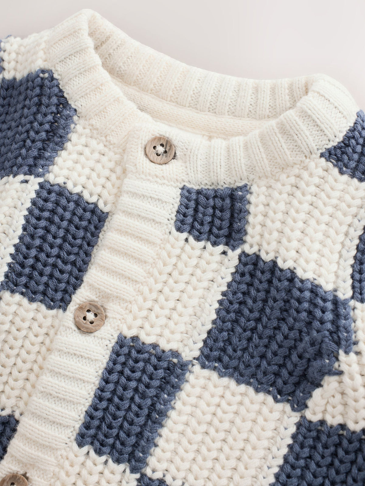 Blue Embroidered Slogan Knitted Baby Cardigan (0mths-2yrs)