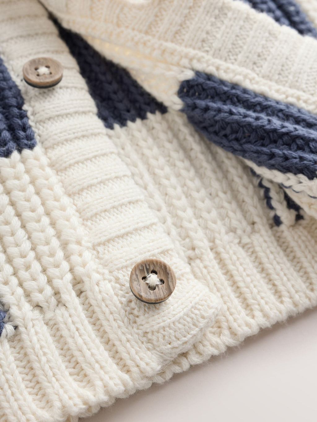 Blue Embroidered Slogan Knitted Baby Cardigan (0mths-2yrs)