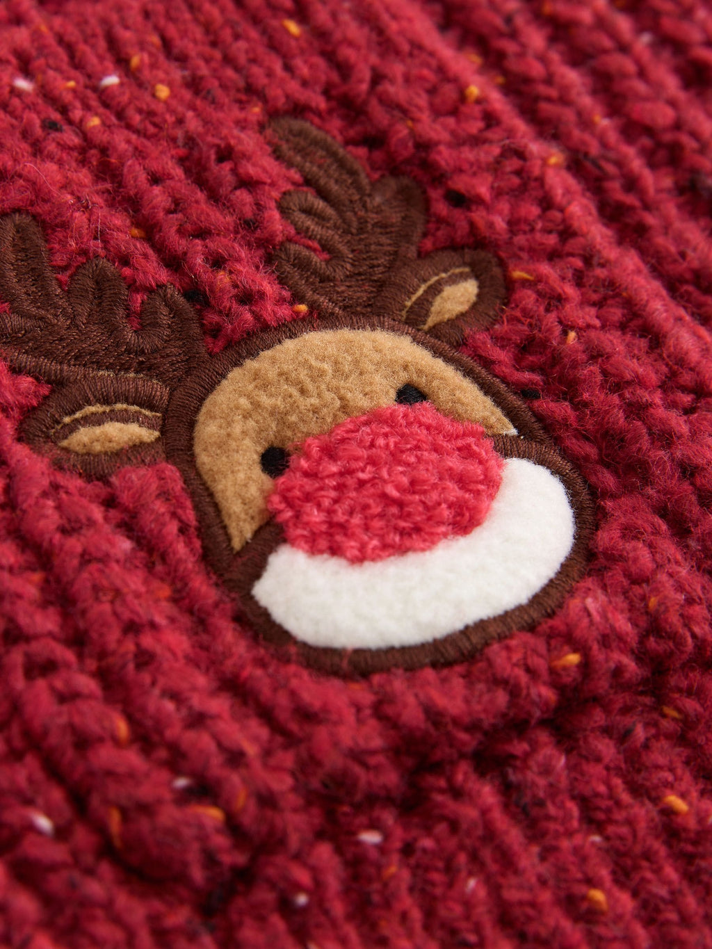Red Christmas Knitted Crew Neck Cardigan (3mths-7yrs)