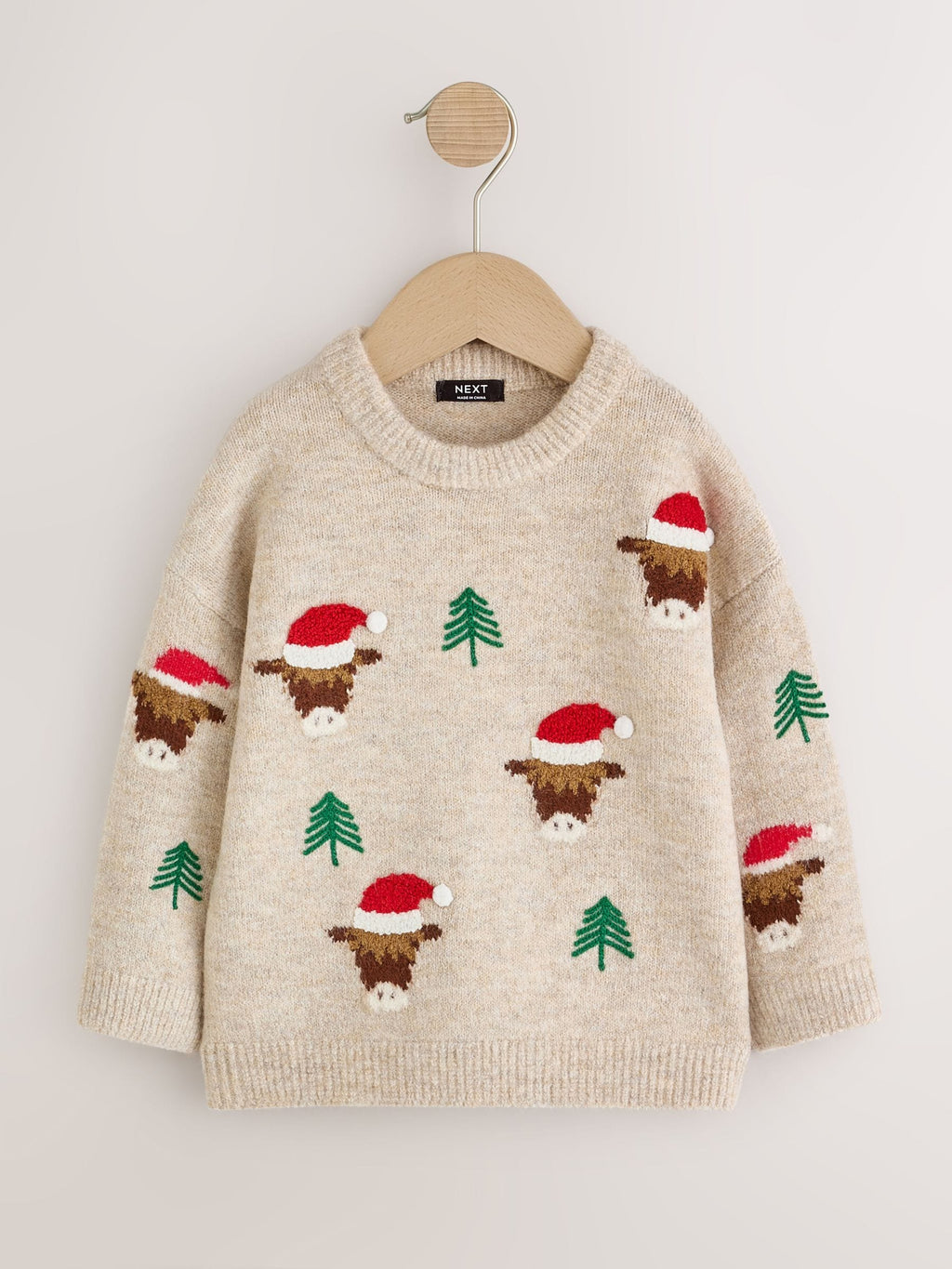 Ecru Christmas Crew Neck Jumper (3mths-7yrs)