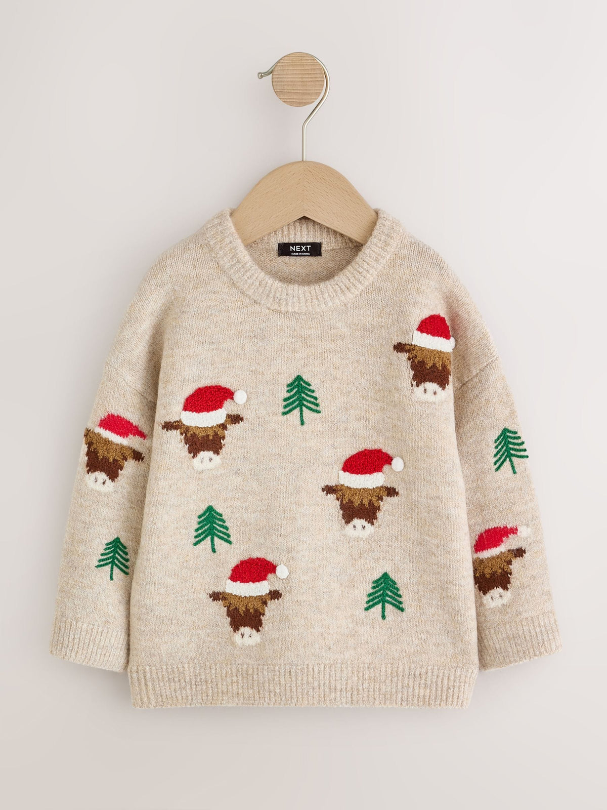 Ecru Christmas Crew Neck Jumper (3mths-7yrs)