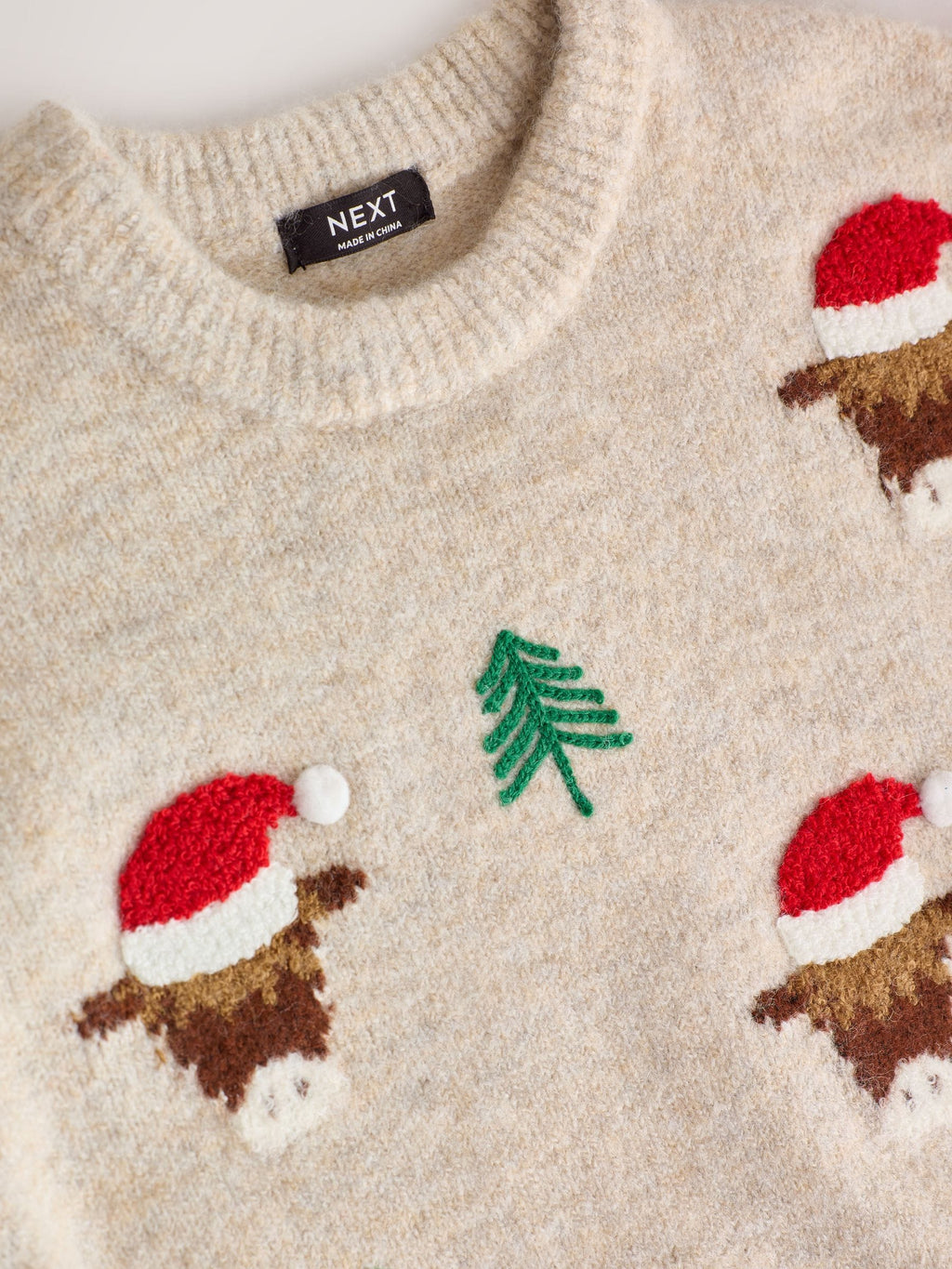 Ecru Christmas Crew Neck Jumper (3mths-7yrs)
