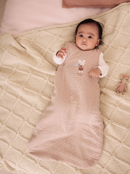Muslin Applique Mouse 2.5 Tog Baby Sleep Bag
