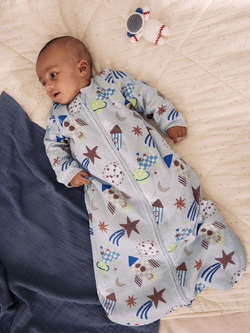 Grey Rockets 2.5 Tog Removable Sleeve Baby Sleep Bag