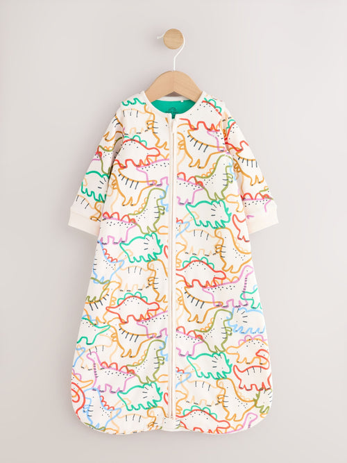 Multi Linear Dino 2.5 Tog Removable Sleeve Baby Sleep Bag