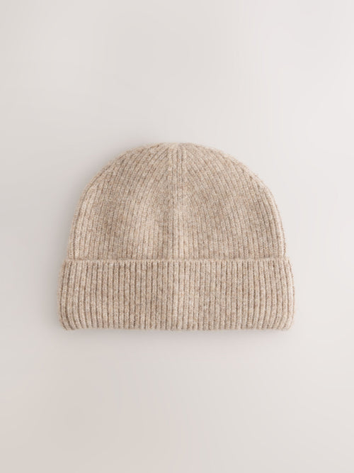 Oatmeal Wool Knitted Beanie Hat (1-16yrs)