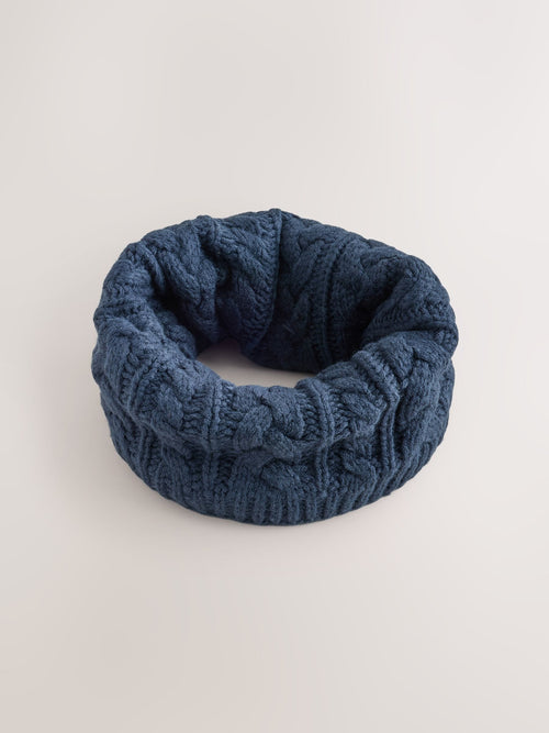 Navy Cable Snood (1-16yrs)